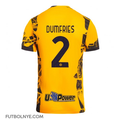 Camiseta Inter Milan Denzel Dumfries #2 Tercera Equipación 2024-25 manga corta